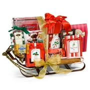 Red & White Christmas Sled Gift Basket