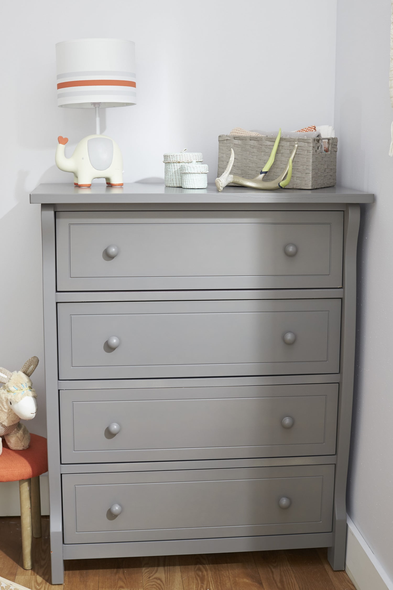 Sorelle Princeton Elite 4 Drawer Dresser Weathered Gray