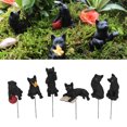 thumbnail image 4 of Black Cat Statue, Lawn Resin Cat DIY Making Attractive Decorative Resin Material Different Poses  For Flower Pot ANGGREK Lawn Resin Cat, 4 of 8