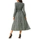 thumbnail image 3 of VESTIDO DE MUJER INSPIRE CHIC Estampado de Leopardo Manga Larga Ruffle Cuello en V Smoked Flowy Midi Vestidos de Guepardo con Bolsillos L Negro, 3 of 6