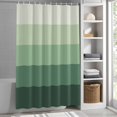 thumbnail image 5 of Minimalist Green Gradient Stripe Shower Curtain for Bathroom, Color Ombre Art Waterproof Shower Curtains Washable Quick Dry with Hooks Bathtub Curtains 72x72IN, 5 of 9