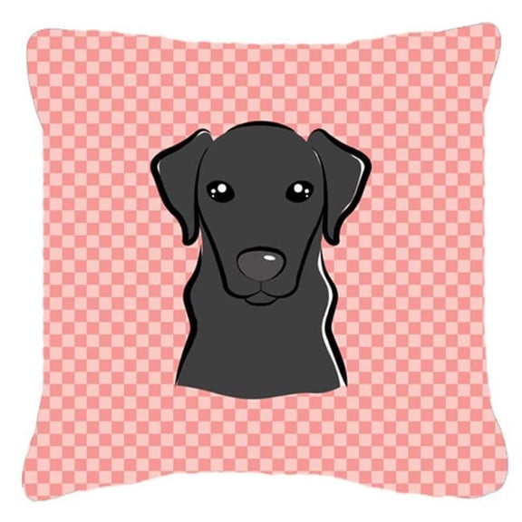 Dog Face Checkerboard Design Fabric Decorative Pillow