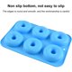 thumbnail image 3 of Cateissary Molde para rosquillas de 6 cavidades, bandeja antiadherente de silicona para hornear, resistente al calor, reutilizable, para hacer Type4 NO4, 3 of 6