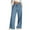 Blue, variant on Inleife Womens Pants Fashion Womens Casual Solid Color Pants Straight Wide Leg Trousers Pants
