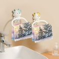 thumbnail image 6 of 6PCS Dish Towels and Dish Cloths Reuseable Dishcloths Sets for Washing Dishes, Cooking, Baking Size 11" x 11" Watercolor Winter Landscape, 6 of 9