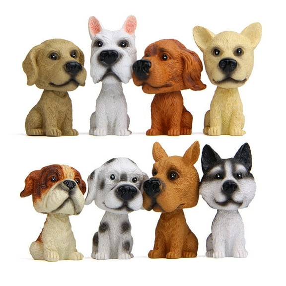 BESTOYARD Resin Bobblehead Dog Ornaments for Car Decoration Khaki Small Dog Gifts 5724605