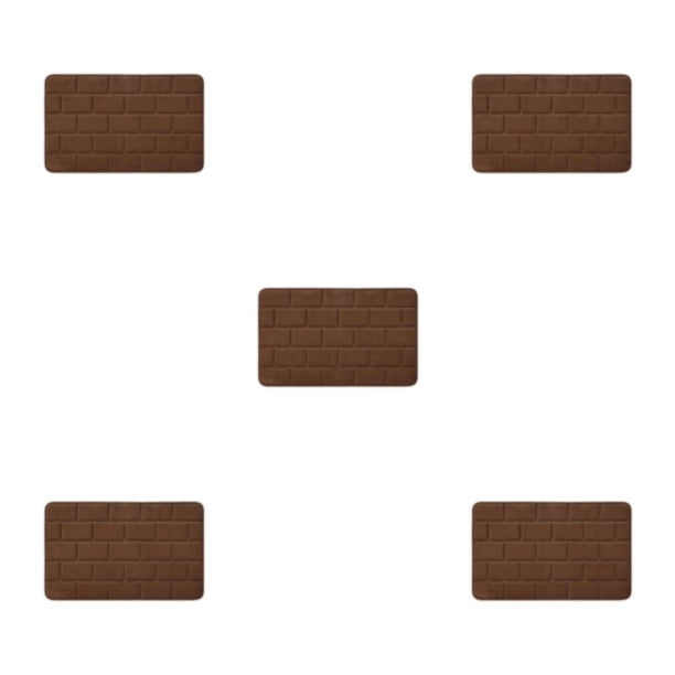 Naiovety Alfombrilla de poliéster con textura para bañera, fuerte absorción de agua para fácil limpieza, alfombrillas para inodoro, café Type2 NO2