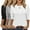 Black-White-LightGray, variant on MOSHU 3 Pack 3/4 T Shirts for Womens Crew Neck Womens Shirts Dressy Basics Tees Casual Loose Fit Fall Tops