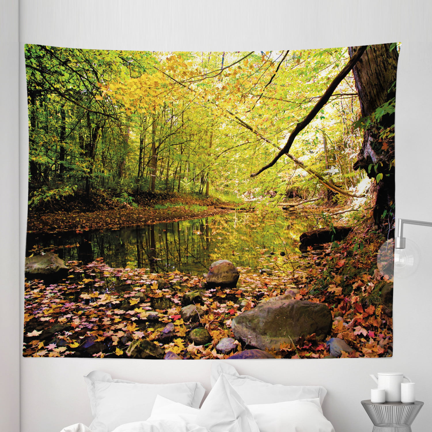 Autumn Maple Leaf Forest Tree Tapestry Hippie Wall Hanging Tapestries Home Decor 