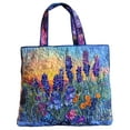 thumbnail image 2 of Dwellin Tote Bag for Women Floral Print Puffy Work Purse Handbag Large Quilted Shoulder Top Handle Travel Shopping Bags(E-A), 2 of 5