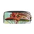 thumbnail image 2 of YFYANG Leather Portable Travel Small Makeup Bag, Multifunctional Storage Bag, Flying Fashion Lady Pattern Cosmetic Bag, 2 of 4