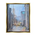 thumbnail image 3 of Stupell Industries Abstract Rainy City Reflections Tall Urban Buildings Painting Metallic Gold Floating Framed Canvas Print Wall Art, Design by Allayn Stevens, 3 of 5