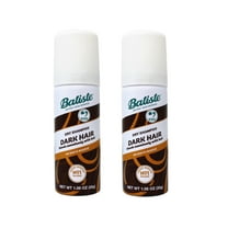 2 Pack - Batiste Dry Shampoo, Divine Dark, Mini Travel Size Spray 1.6 Oz Each