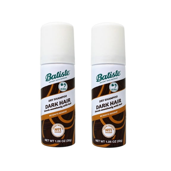 2 Pack - Batiste Dry Shampoo, Divine Dark, Mini Travel Size Spray 1.6 Oz Each