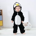 thumbnail image 5 of Gyratedream Infants Toddlers Animals Bodysuit Spring and Full Hooded Romper Jumpsuit Fancy Onesies (Penguin), 5 of 8