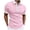 Pink, variant on Mens Waffle Shirts Casual Quarter Zip Short Sleeve Colorblock Golf Shirt Moisture Wicking Slim Fit Collared T-Shirt