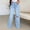 Light Blue wide leg ripped jeans a1, variant on Cagogo Women's Wide Leg High Waisted Jeans Ripped Casual Loose Long Pants Travel Lounge Trousers Streetwear Denim, Dark Blue L