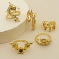 thumbnail image 3 of Women Joint Ring Punk  5PCS Vintage Gothic Midi Finger Ring Statement Ring Set, 3 of 7