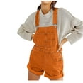 thumbnail image 6 of amkenre Shorts for Women Summer Casual Pocket Romper Long Playsuit Strap Button Jumpsuit Summer Shorts 2024 Dressy Casual Hiking Cargo Shorts Trendy Outdoor, 6 of 6