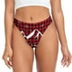 thumbnail image 1 of Balery Christmas Buffalo Plaid Tangas de Algodón para Mujer con Estampado – Ropa Interior Sexy, Transpirable, G-string-3X-Large, 1 of 6