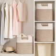 thumbnail image 5 of 13 Inch Storage Cubes, 3 Pack Cube Storage Bins for Organizing, Cotton Rope Woven Baskets for Shelves, Bathroom, Kids Room, Closets,  Nursery, 5 of 7