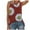 Red, variant on Viikei 2025 Summer Tank Tops for Women Women Summer Tops O-neck Daisy Print Sleeveless Tank T-Shirts Graphic Blouse