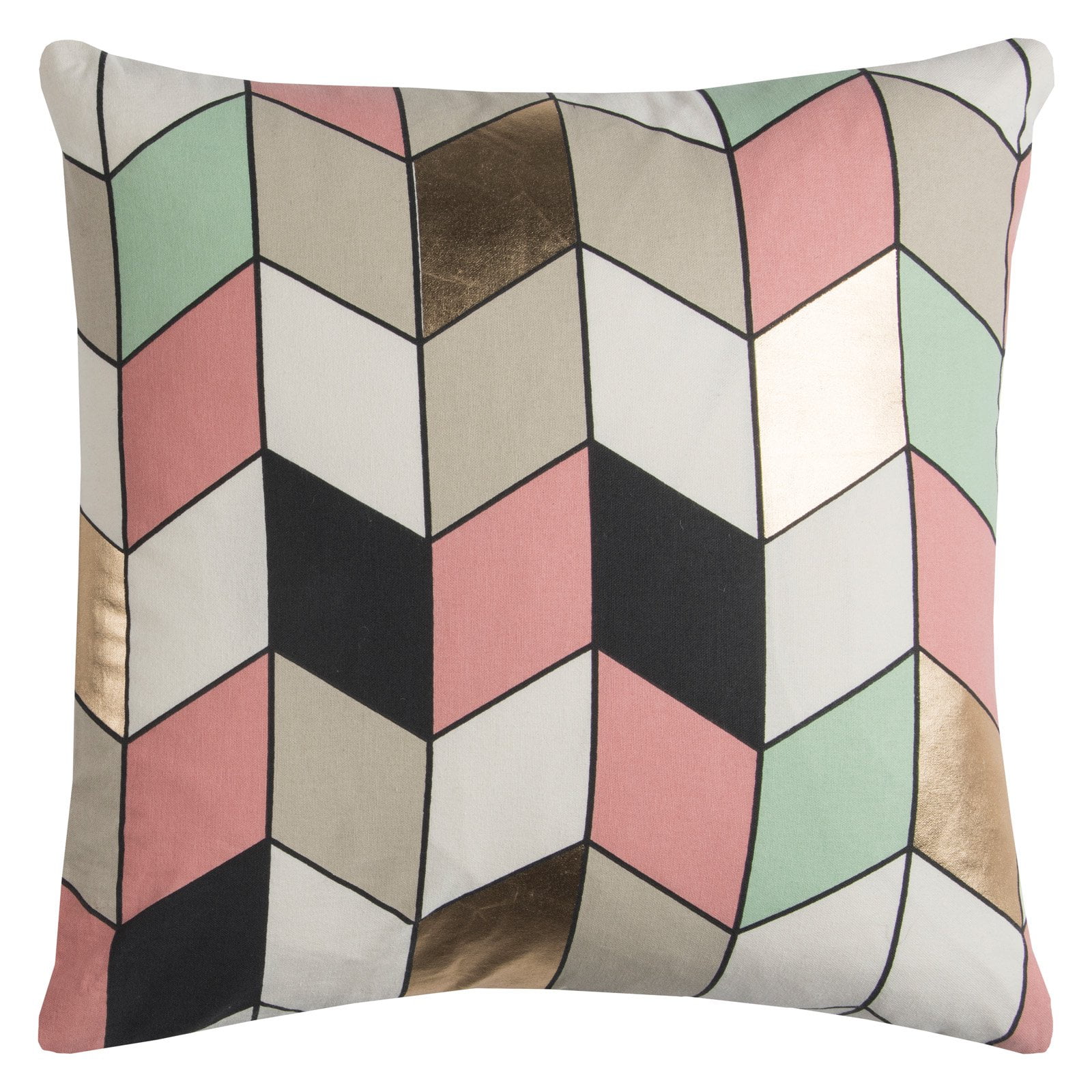 Rachel Kate By Rizzy Home Decorative Poly Filled Throw Pillow Geometric 20"X20" Pink