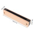 thumbnail image 2 of FUTUREORYY 3Pcs Wood Harmonica Plastic Light Brown For Kids Fun Learning Experiences, 2 of 6