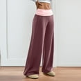 thumbnail image 6 of LWavelet Soft Fabric High Waist Flared Pants Women Daily Casual Wear Wine L, 6 of 6