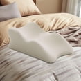 thumbnail image 1 of Almohada de espuma viscoelástica para rodillas, accesorios que mejoran la postura, suave, cojín de apoyo para los pies, almohada para viajes, lectura beige, 1 of 8