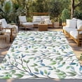 thumbnail image 2 of Blue Green Eucalyptus Outdoor Rug for Patio/Deck/Porch, Non-Slip Large Area Rug 5 x 7 Ft, Spring Botanical Leaves Weeping Indoor Outdoor Rugs Washable Area Rugs, Reversible Camping Rug Carpet Runner, 2 of 8