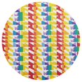 thumbnail image 3 of Ryvnso Colorful Geometry Round Plate Mats Dining Table Placemat Set of 4 for Holiday Decoration, 3 of 7