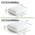 thumbnail image 2 of Plant Plate Clamshell Container 9X9 Multipurpose Full Made from MFPP, White, 150-Count/Box, 2 of 5