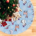 thumbnail image 5 of FMSHPON Christmas Snowman Xmas Christmas Tree Skirt Stand Mat for Holiday Party Decoration Indoor Outdoor 48 inches, 5 of 6