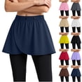thumbnail image 1 of Sentmoon Womens Mini Skirt High Waisted Solid Color Spring Midi Skirts for Women Boho Skirt Beach Day Essentials Trendy for Office, Work, and Professional Settings Free Size, 1 of 6