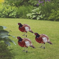 Raindrops Pheasant Sculpture for Garden and Park 1Pcs 9.04X0.12X7.86in