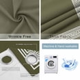 thumbnail image 6 of Forest Green Geometric Blackout Curtains for Bedroom, White Greek Key Design Abstract Modern Room Darkening Window Drapes for Living Room, Thermal Insulated Grommet Curtains, 27.5x39 inch, 2 Panels, 6 of 9