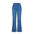 thumbnail image 5 of ShiShine Womens Flare Jeans High Waisted Wide Leg Baggy Jean Stretch Denim Pants, 5 of 9