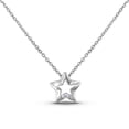 thumbnail image 1 of 925 Sterling Silver 0.03 Ct Canadian Diamond Star Pendant & Chain, 1 of 4