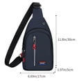 thumbnail image 3 of Wzzjkit Men's Casual and Fashionable Chest Bag with Large Storage Capacity Thickened Thickened High Density Fabric Multifunctional Waterproof Chest Bag, 3 of 6