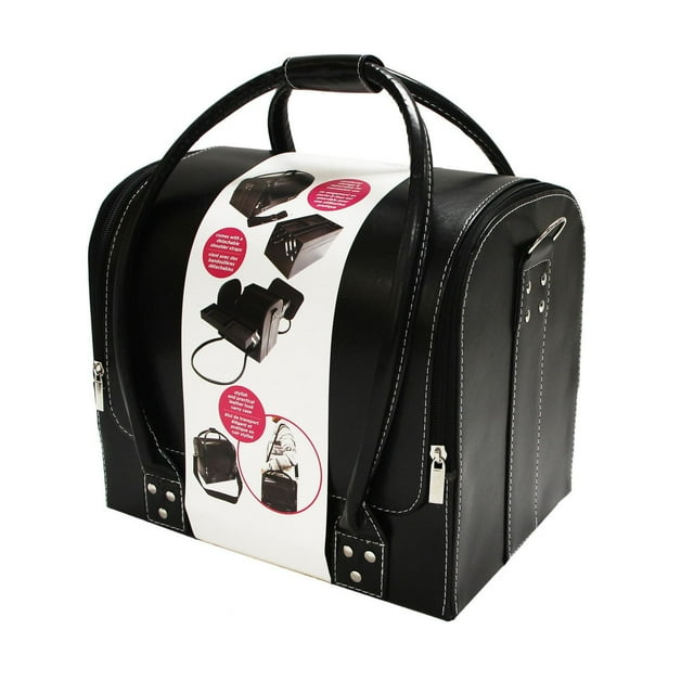UNIQUE CREATIV Fold‑Out Sew & Craft Tote — 30 × 20 × 22 cm, Cantilever Organizer, Faux‑Leather Look