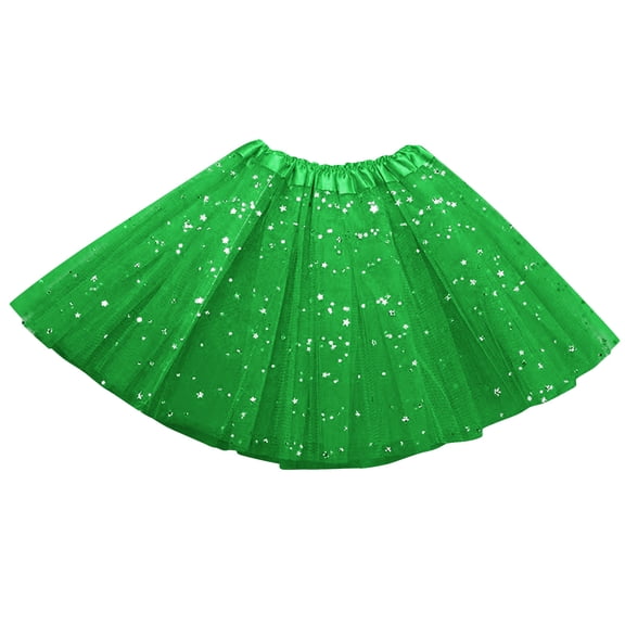 jtjvou Women's Tulle Tutu Skirt with Lining 3 Layered Princess Ballet Dance Skirts 2026 Birthday Party Princess Dress Green Free Size