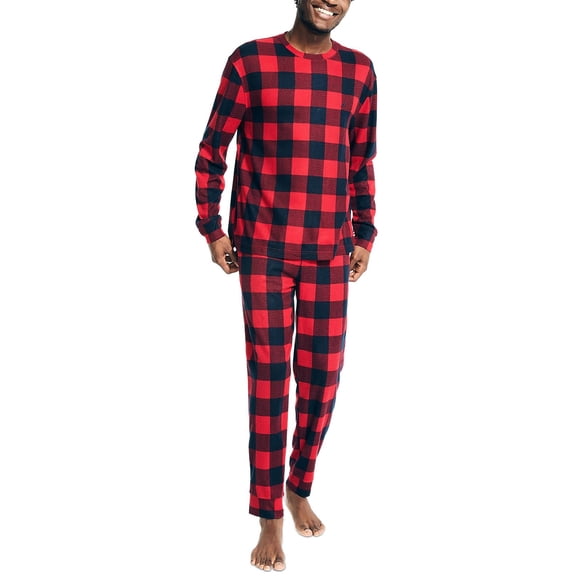 Nautica Mens Plaid 2PC Pajama Gift Set