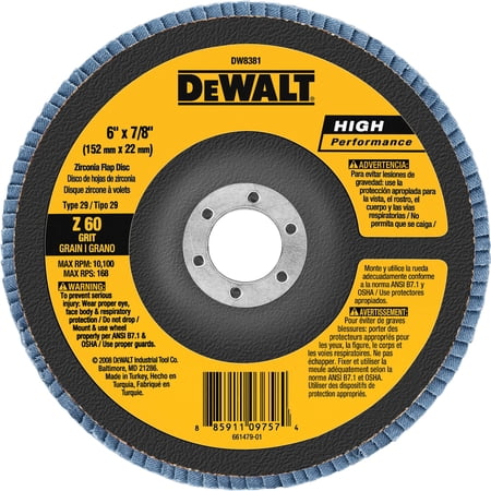 UPC: 0885911097574 | 6  x 7/8  Z60 T29 HP Flap Disc