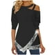 thumbnail image 2 of ICHUANYI Liquidación Camisetas casuales de manga larga para mujer Otoño Invierno Blusa con cuello redondo y tirantes ICHUANYI WER202308246675, 2 of 6