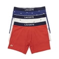 thumbnail image 2 of Lacoste Men's Allover Croc 3 Pack Cotton Stretch Boxer Briefs, Methylene \ Silver Chine,S - US, 2 of 4