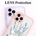 thumbnail image 3 of Compatible with Aesthetic Clear Floral Leaf Lavender iPhone 14 Pro Max Case with Pearl Bracelet Chain (Purple), 3 of 9