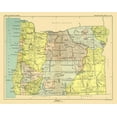 thumbnail image 2 of Hoen 24x20 Black Ornate Wood Framed with Double Matting Museum Art Print Titled - Oregon - Hoen 1896, 2 of 4
