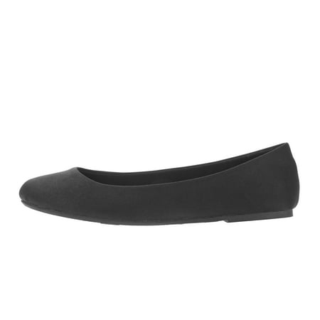 Time and Tru - Ladies Time and Tru Wide Width Ballet Flats - Walmart ...