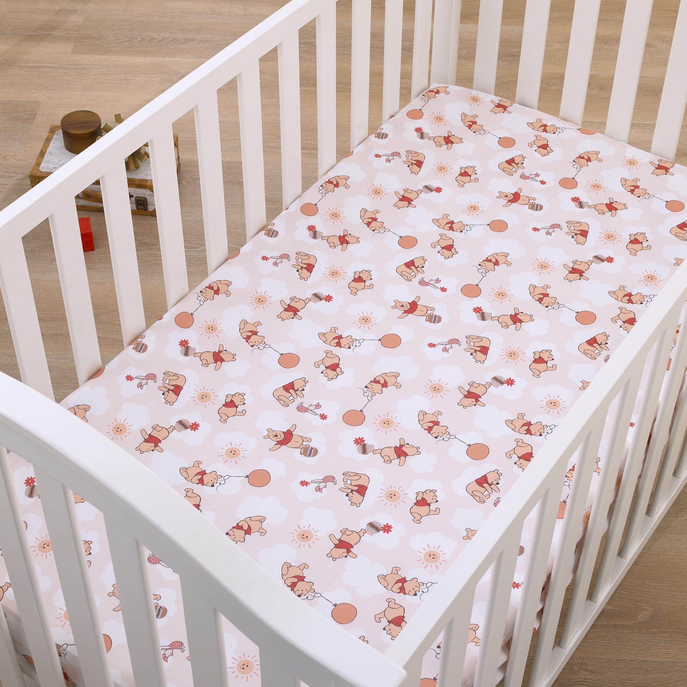 Disney Winnie the Pooh and Piglet Fitted Crib Sheet
